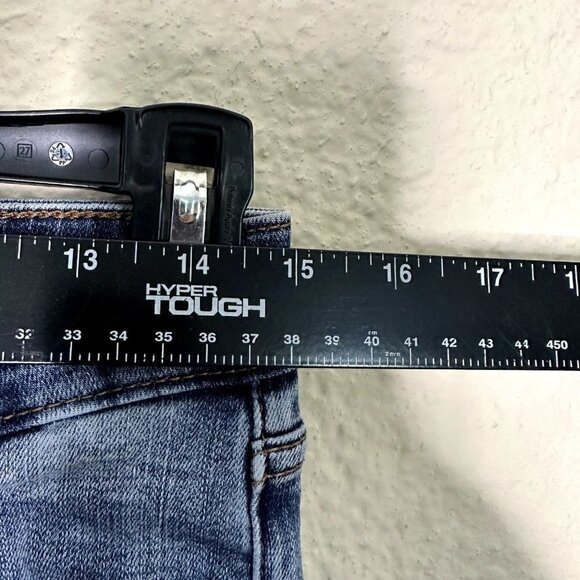 Aeropostale Jeans Men Size 30/30 Super Skinny Stretch Blue Ripped Distressed - Picture 2 of 7